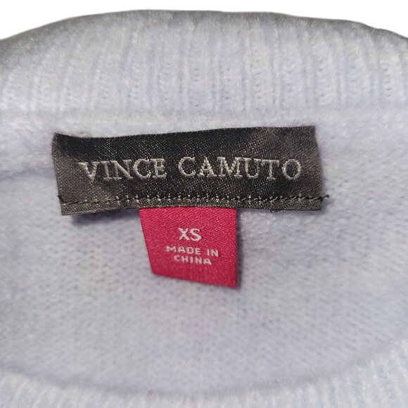Vince Camuto XS Frozen Lavender Long-Sleeve Sweater With Ribbed Crew Neck & Cent - Picture 8 of 9